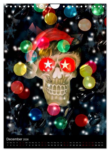 Produktbild: Skulls by Nico Bielow (Wall Calendar 2026 DIN A4 portrait), CALVENDO 12 Month Wall Calendar