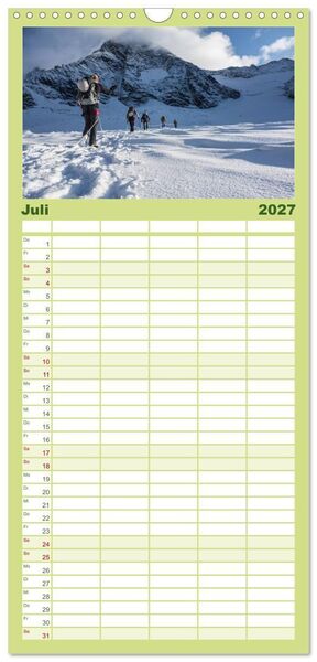Produktbild: Familienplaner 2027 - Climbing Solutions - Bergsport weltweit mit 5 Spalten (Wandkalender, 21 x 45 cm) CALVENDO