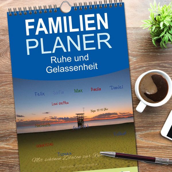 Produktbild: Familienplaner 2026 - Ruhe und Gelassenheit 2026 mit 5 Spalten (Wandkalender, 21 x 45 cm) CALVENDO