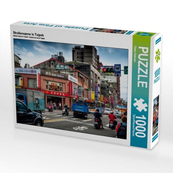 Produktbild: CALVENDO Puzzle Stra&szlig;enszene in Taipeh | 1000 Teile Lege-Gr&ouml;&szlig;e 64x48cm Foto-Puzzle f&uuml;r gl&uuml;ckliche Stunden