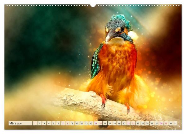 Produktbild: Wundersch&ouml;ner Eisvogel (hochwertiger Premium Wandkalender 2026 DIN A2 quer), Kunstdruck in Hochglanz