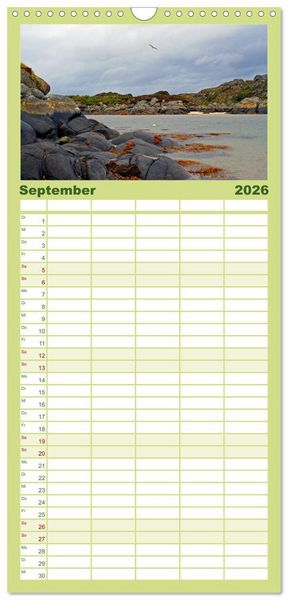 Produktbild: Familienplaner 2026 - Western Highlands - Schottland mit 5 Spalten (Wandkalender, 21 x 45 cm) CALVENDO