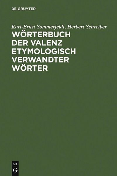 Produktbild: W&ouml;rterbuch der Valenz etymologisch verwandter W&ouml;rter