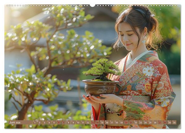 Produktbild: Bonsai meditativ (hochwertiger Premium Wandkalender 2026 DIN A2 quer), Kunstdruck in Hochglanz