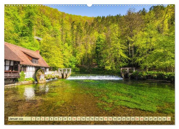 Produktbild: Faszinierende Karstquellen auf der Schw&auml;bischen Alb (Wandkalender 2026 DIN A2 quer), CALVENDO Monatskalender