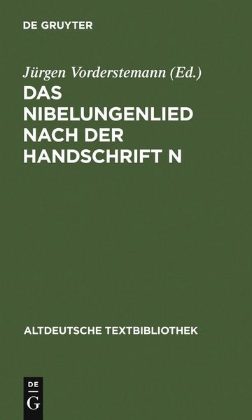 Produktbild: Das Nibelungenlied nach der Handschrift n