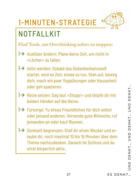 Produktbild: Die 1-Minuten-Strategie gegen Overthinking