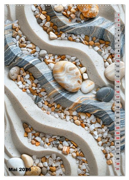 Produktbild: Zen aus Sand (Wandkalender 2026 DIN A2 hoch), CALVENDO Monatskalender