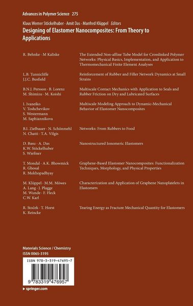 Produktbild: Designing of Elastomer Nanocomposites: From Theory to Applications