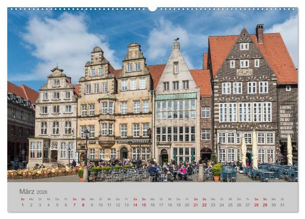 Produktbild: Hansestadt Bremen (hochwertiger Premium Wandkalender 2026 DIN A2 quer), Kunstdruck in Hochglanz