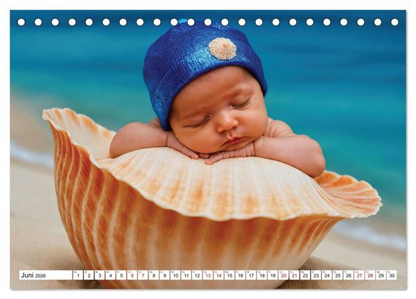 Produktbild: Zauberhaft schlafende Babies - Ruhig und friedlich (Tischkalender 2026 DIN A5 quer), CALVENDO Monatskalender