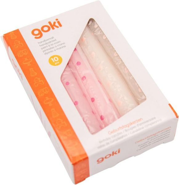 Produktbild: Geburtstagskerzen-Set, rosa gepunktet (f&uuml;r Geburtstagskr&auml;nze 106,Geburtstagskr&auml;nze 108,55985,60721,60726,60706)