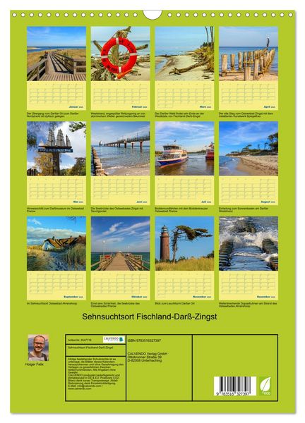 Produktbild: Sehnsuchtsort Fischland-Dar&szlig;-Zingst (Wandkalender 2026 DIN A3 hoch), CALVENDO Monatskalender