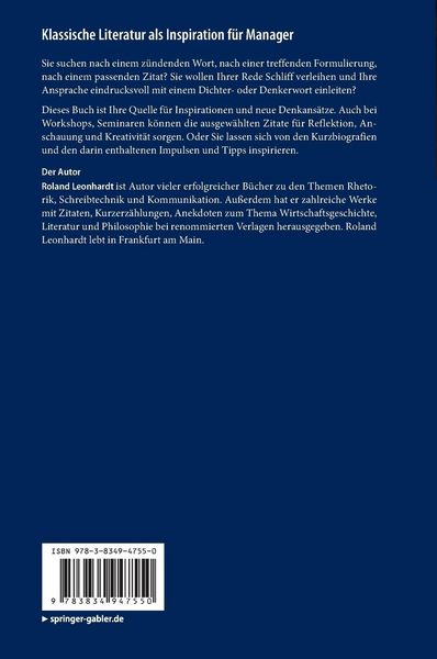 Produktbild: Klassische Literatur als Inspiration f&uuml;r Manager