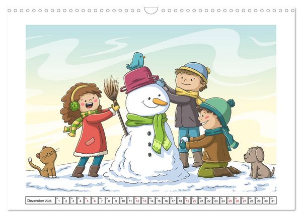 Produktbild: Der bunte Kinderkalender (Wandkalender 2026 DIN A3 quer), CALVENDO Monatskalender