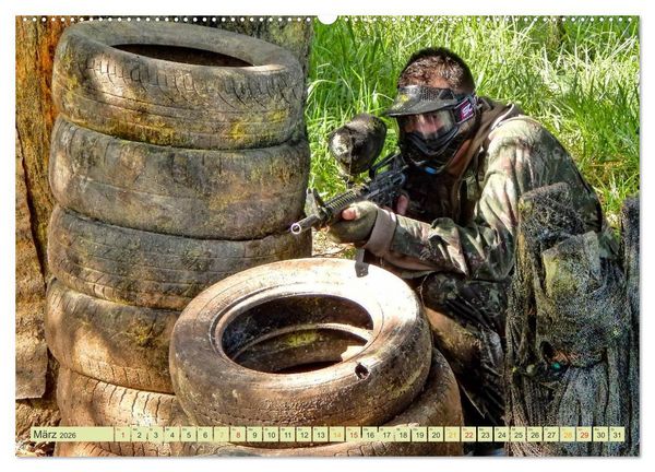 Produktbild: Paintball - so cool (Wandkalender 2026 DIN A2 quer), CALVENDO Monatskalender
