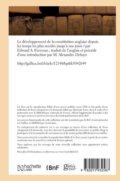 Produktbild: Le d&eacute;veloppement de la constitution anglaise depuis les temps les plus recul&eacute;s jusqu'&agrave; nos jours