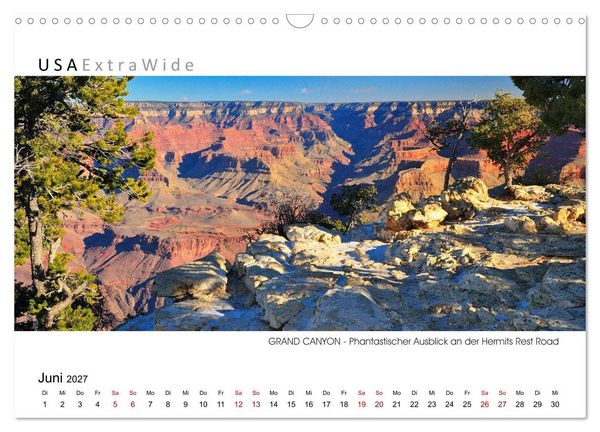 Produktbild: GRAND CANYON Panoramabilder (Wandkalender 2027 DIN A3 quer), CALVENDO Monatskalender