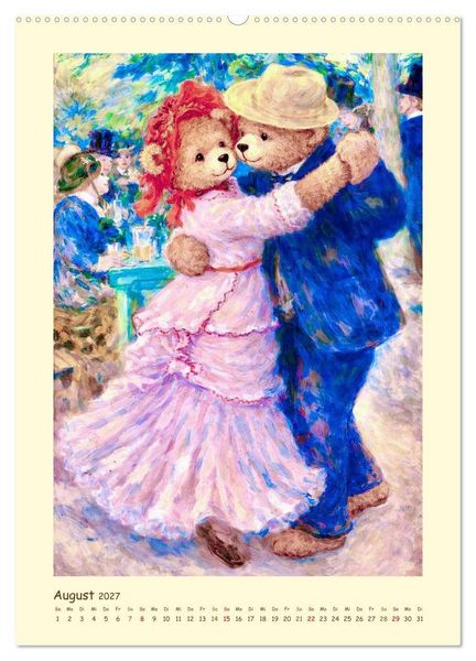Produktbild: Teddy Kunstgalerie (Wandkalender 2027 DIN A2 hoch), CALVENDO Monatskalender