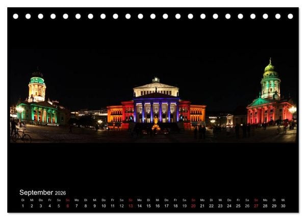 Produktbild: Berlin bei Nacht 2026 (Tischkalender 2026 DIN A5 quer), CALVENDO Monatskalender