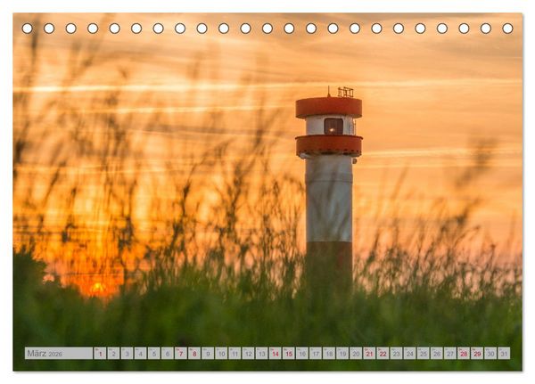 Produktbild: Leuchtt&uuml;rme - W&auml;chter der K&uuml;sten (Tischkalender 2026 DIN A5 quer), CALVENDO Monatskalender