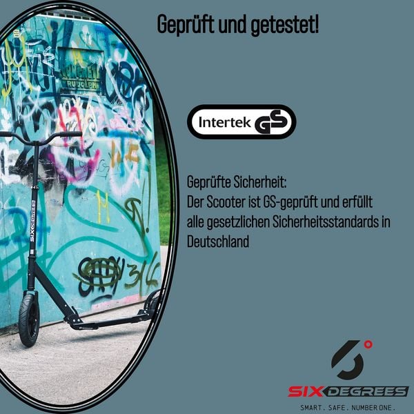Produktbild: SIX DEGREES Alu Scooter All Terrain schw
