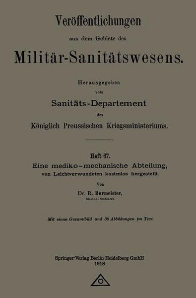Produktbild: Eine mediko-mechanische Abteilung, von Leichtverwundeten kostenlos hergestellt