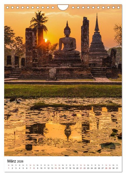 Produktbild: Buddhas im Gl&uuml;ck (Wandkalender 2026 DIN A4 hoch), CALVENDO Monatskalender