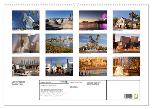 Produktbild: Los Angeles - Kalifornien (Wandkalender 2026 DIN A2 quer), CALVENDO Monatskalender