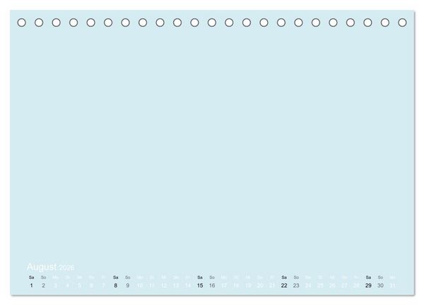 Produktbild: Bastelkalender - hell Blau (Tischkalender 2026 DIN A5 quer), CALVENDO Monatskalender
