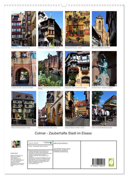 Produktbild: Colmar - Zauberhafte Stadt im Elsass (hochwertiger Premium Wandkalender 2026 DIN A2 hoch), Kunstdruck in Hochglanz