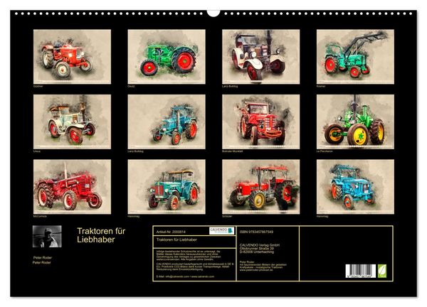Produktbild: Traktoren f&uuml;r Liebhaber (Wandkalender 2026 DIN A2 quer), CALVENDO Monatskalender
