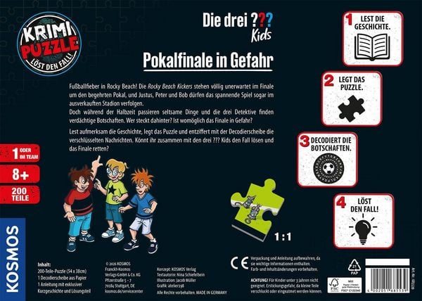 Produktbild: Krimi-Puzzle: Die drei ??? Kids - Pokalfinale in Gefahr