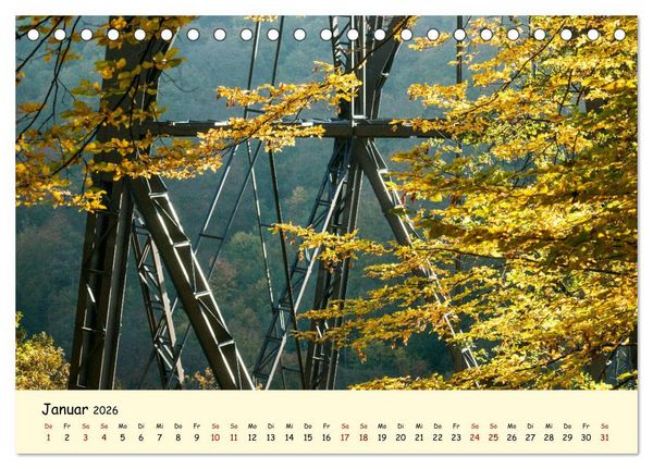Produktbild: M&uuml;ngstener Br&uuml;cke - Landschaft rund um Solingen (Tischkalender 2026 DIN A5 quer), CALVENDO Monatskalender