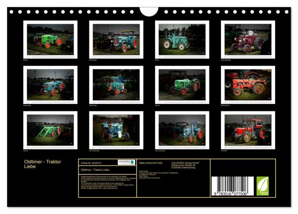 Produktbild: Oldtimer - Traktor Liebe (Wandkalender 2026 DIN A4 quer), CALVENDO Monatskalender