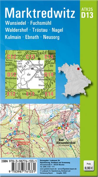 Produktbild: ATK25-D13 Marktredwitz (Amtliche Topographische Karte 1:25000)