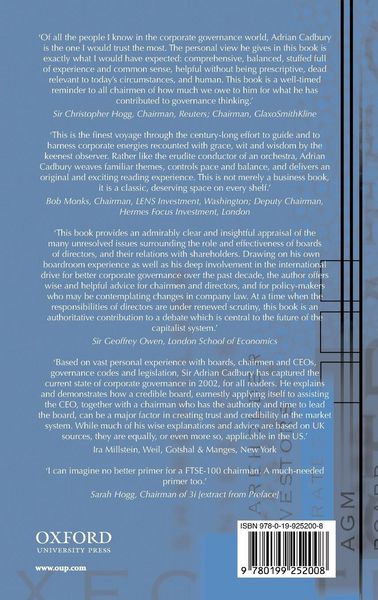 Produktbild: Corporate Governance and Chairmanship