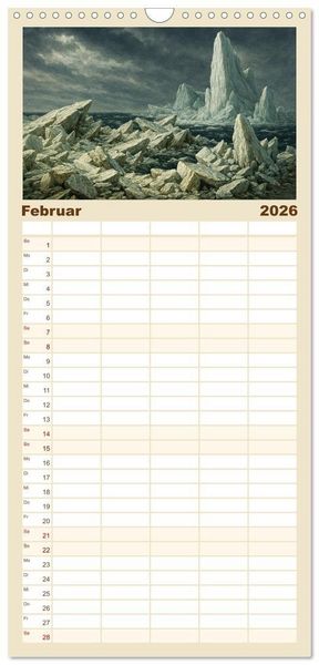 Produktbild: Familienplaner 2026 - Im Licht der Sehnsucht - Romantische Landschaften mit 5 Spalten (Wandkalender, 21 x 45 cm) CALVENDO