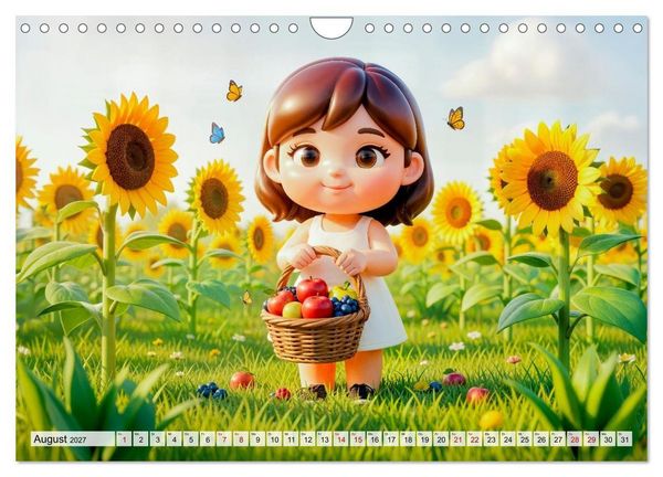Produktbild: Kinder‑Sternzeichen - Fr&ouml;hlicher und bunter Kalender (Wandkalender 2027 DIN A4 quer), CALVENDO Monatskalender