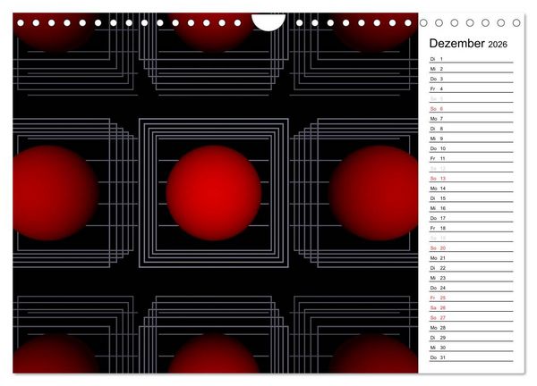 Produktbild: Mit Geometrie durch das Jahr (Wandkalender 2026 DIN A4 quer), CALVENDO Monatskalender