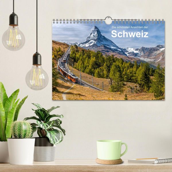 Produktbild: Die sch&ouml;nsten Ansichten der Schweiz (Wandkalender 2026 DIN A4 quer), CALVENDO Monatskalender