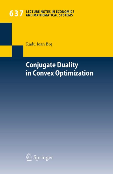 Produktbild: Conjugate Duality in Convex Optimization
