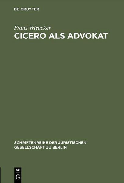 Produktbild: Cicero als Advokat