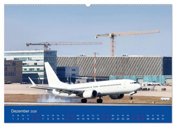 Produktbild: Besondere Flugzeuge am Flughafen Stuttgart (Wandkalender 2026 DIN A2 quer), CALVENDO Monatskalender