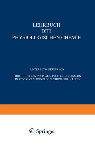 Produktbild: Lehrbuch der Physiologischen Chemie