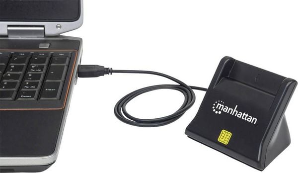 Produktbild: Manhattan 102025 USB-Smartcard/SIM Chipkartenleser