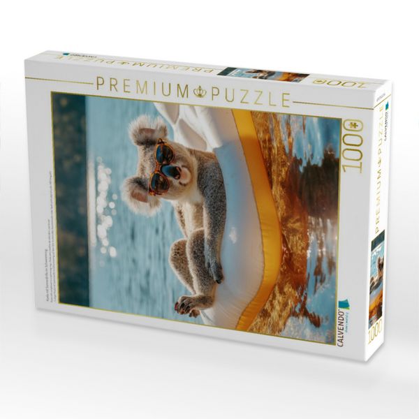 Produktbild: CALVENDO Puzzle Koala mit Sonnenbrille im Schwimmring | 1000 Teile Lege-Gr&ouml;&szlig;e 64x48cm Foto-Puzzle f&uuml;r gl&uuml;ckliche Stunden