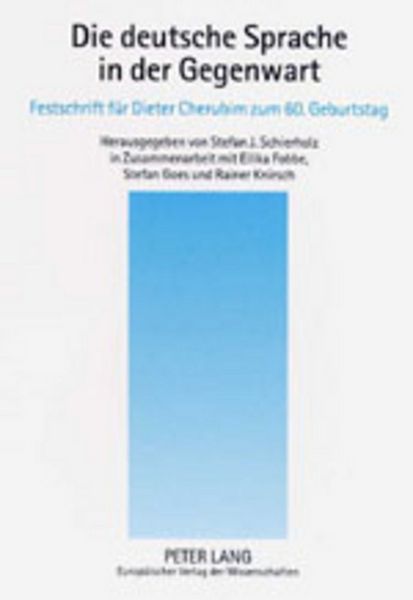Produktbild: Die deutsche Sprache in der Gegenwart