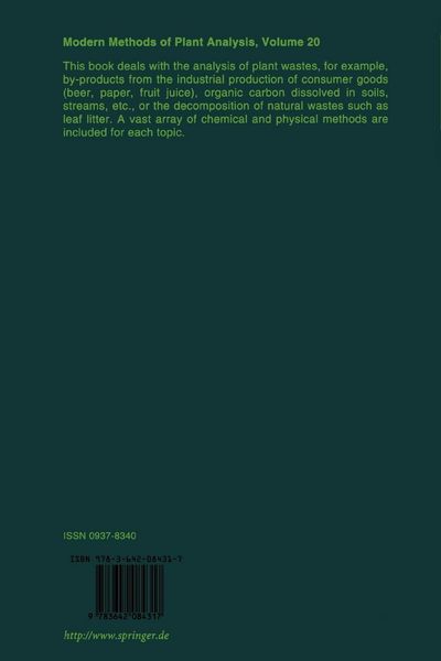 Produktbild: Analysis of Plant Waste Materials