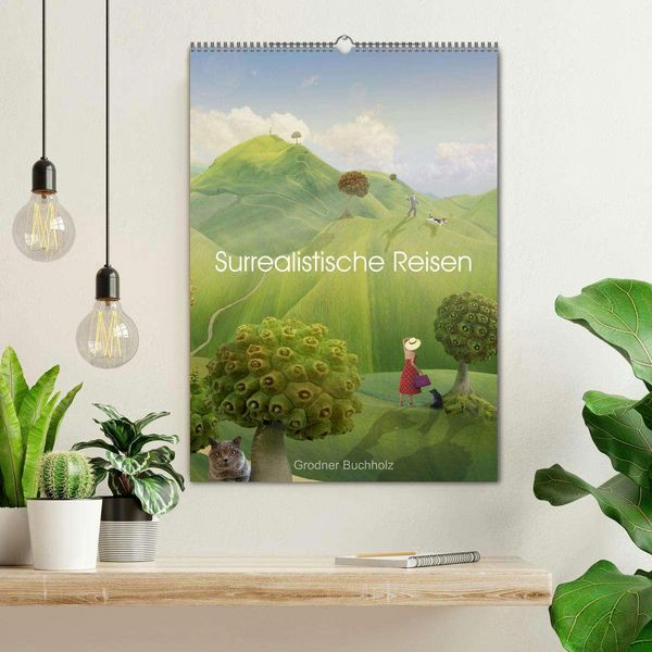 Produktbild: Surrealistische Reisen (Wandkalender 2026 DIN A2 hoch), CALVENDO Monatskalender